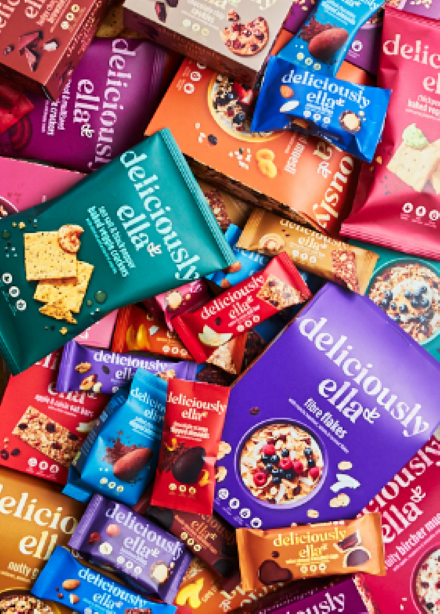 Selection of deliciously ella products